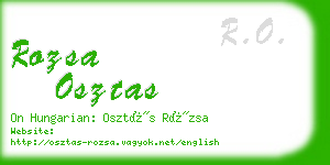 rozsa osztas business card